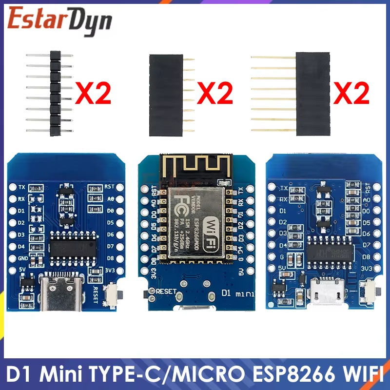 D1 Mini TYPE-C/MICRO ESP8266 E – обзор и цена Nodemcuv2