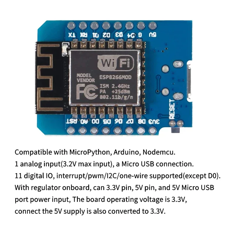 10 шт. WeMos D1 Mini Pro V3.0  – обзор и цена D1 Mini Pro