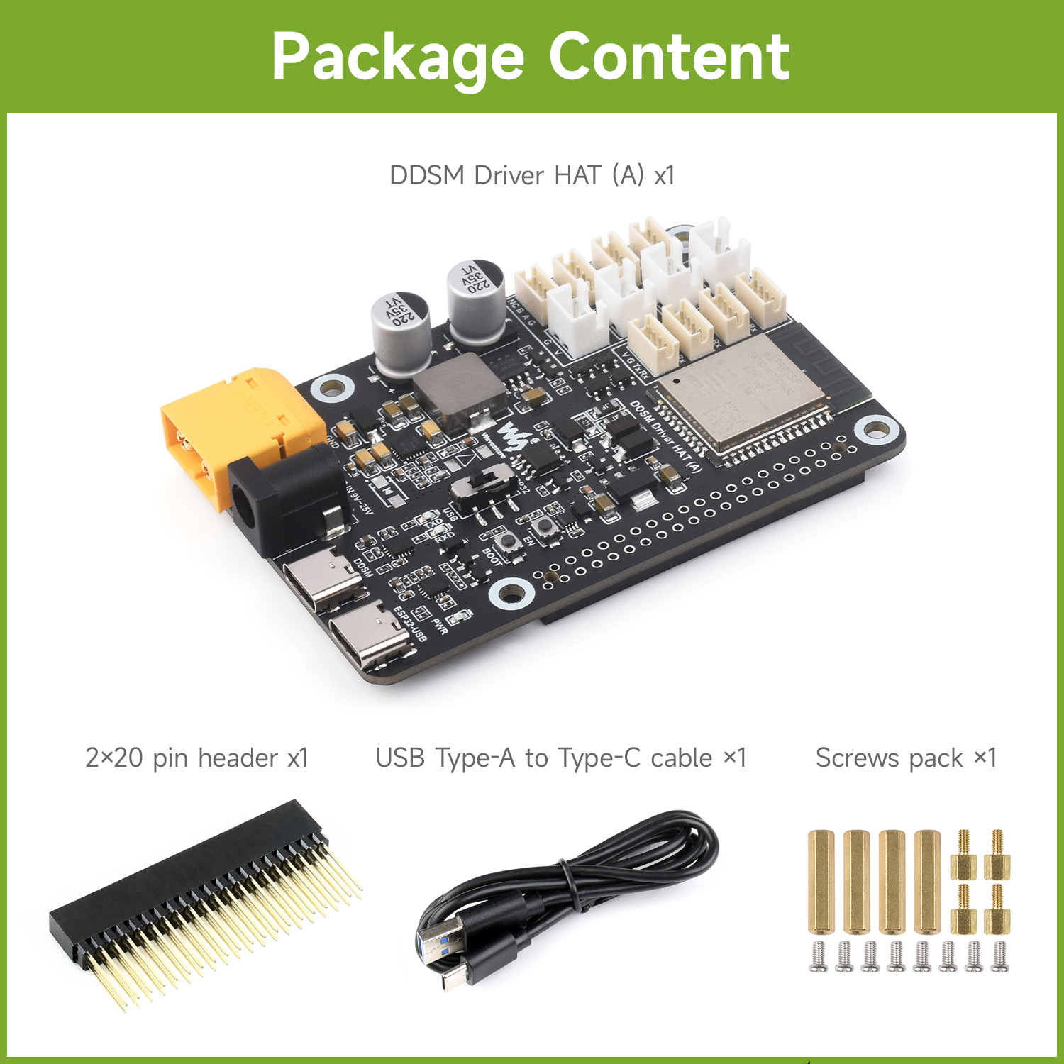 Плата драйвера серводвигателя  – обзор и цена Waveshare Esp32